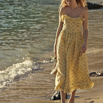 Zomerse maxi jurk met speelse bloemenprint