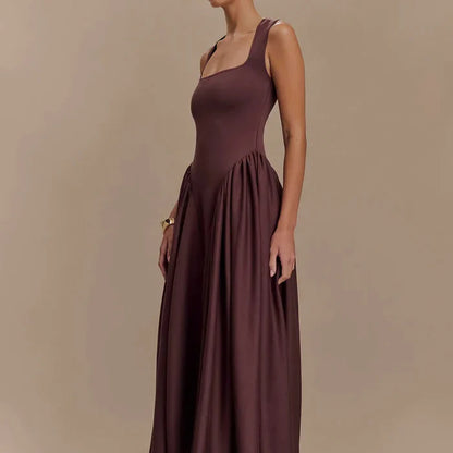 Elegante midi jurk met strak lijfje