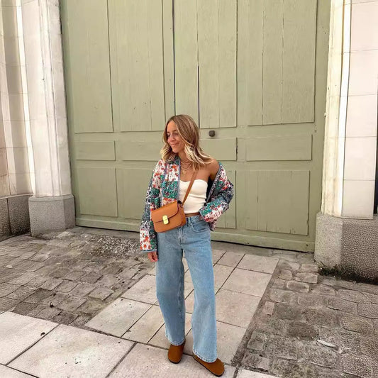 Gewatteerd Jack met Vintage Bloemenpatchwork