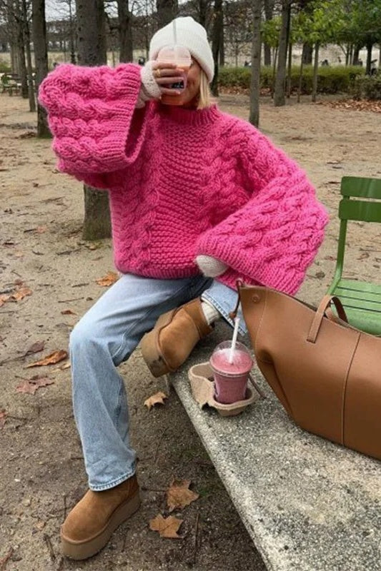 Luxe Kabeltrui met Wijde Mouwen