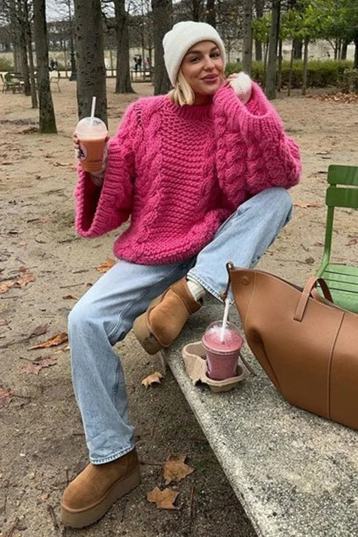 Luxe Kabeltrui met Wijde Mouwen