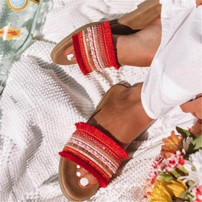 Stijlvolle Slippers met Decoratieve Band