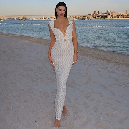 Favoriete zomerjurk met diepe hals