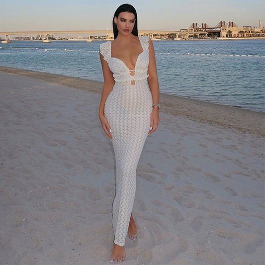 Favoriete zomerjurk met diepe hals