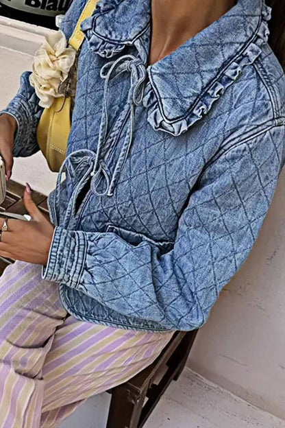 Gewatteerd Jasje met Ruches