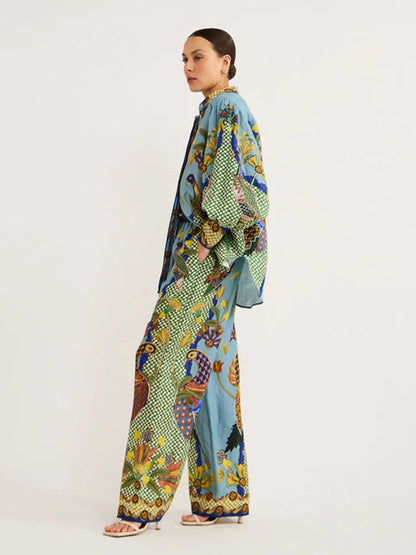 Patroon Shirt en Broek Set