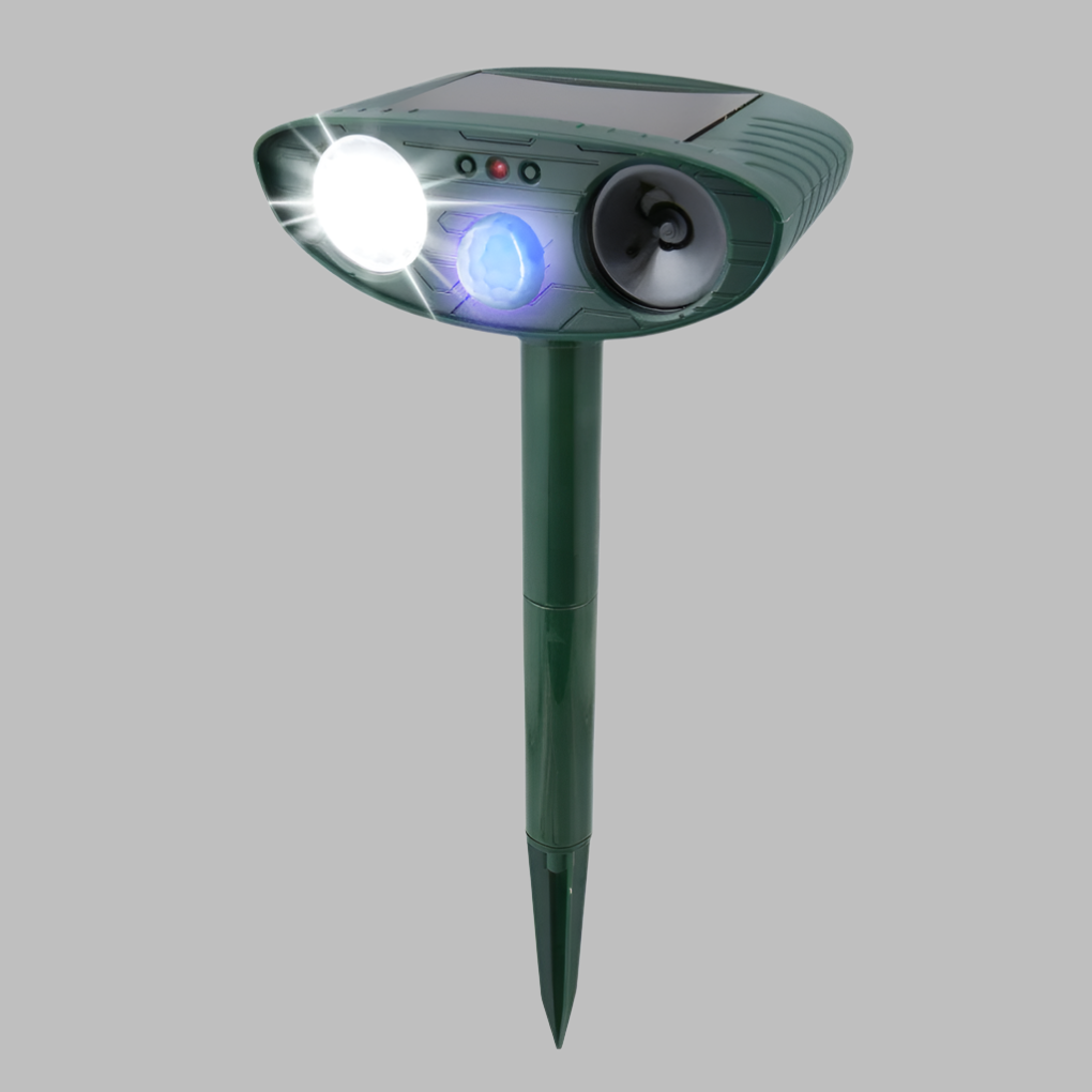 Buiten konijnenafweermiddel - Ultrasoon ongediertebestrijdingsapparaat op zonne-energie