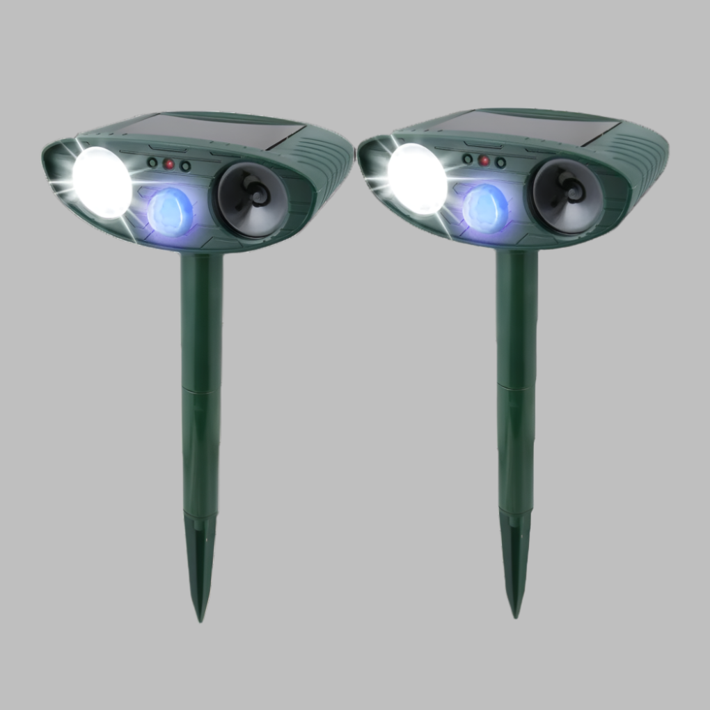 Buiten konijnenafweermiddel - Ultrasoon ongediertebestrijdingsapparaat op zonne-energie