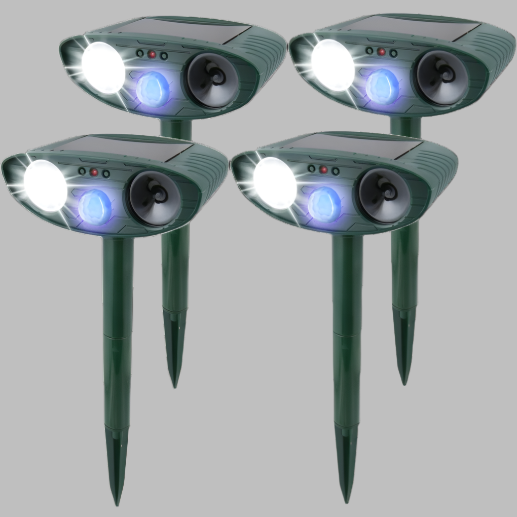 Buiten konijnenafweermiddel - Ultrasoon ongediertebestrijdingsapparaat op zonne-energie