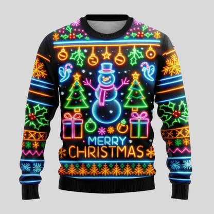 Unisex neon kersttrui