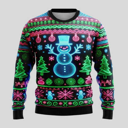 Unisex neon kersttrui