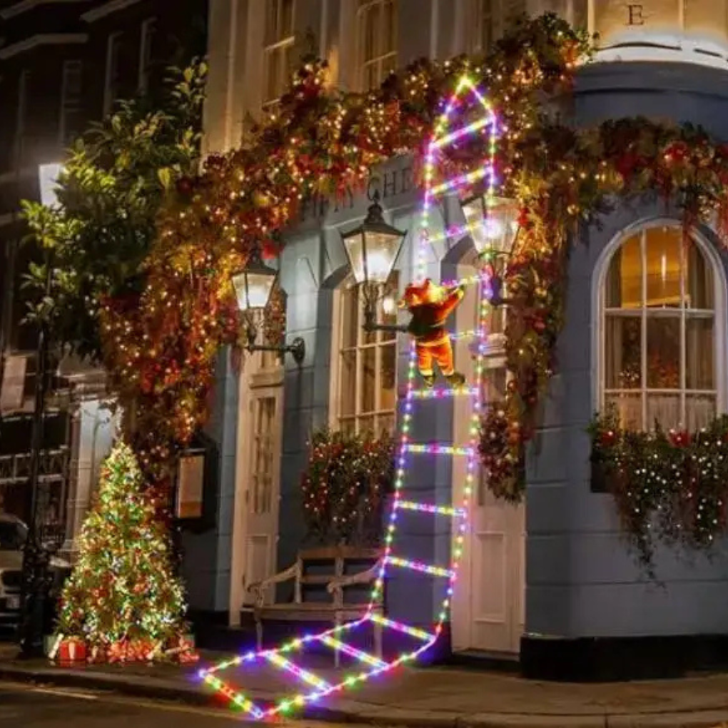 Klimmende Kerstman Decoratie