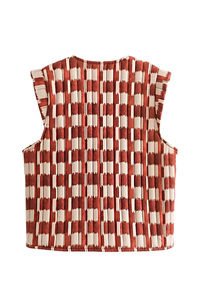 Mouwloos Gilet met Geometrische Print