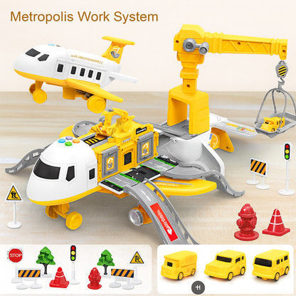 Vervormbaar opbergbaar speelgoedvliegtuig voor passagiers