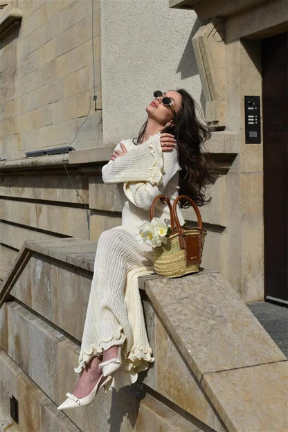 Elegante Maxi-Jurk met Ruches