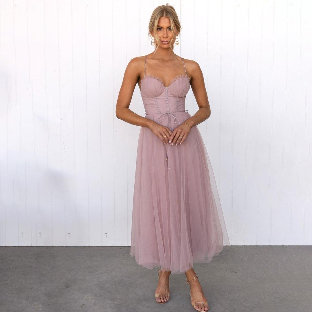 Tule Corsetjurk met Spaghettibandjes