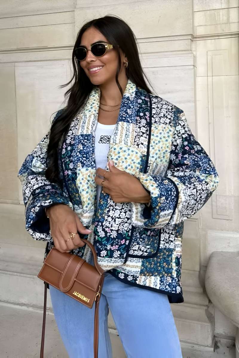 Patchwork Jas met Bloemenprint