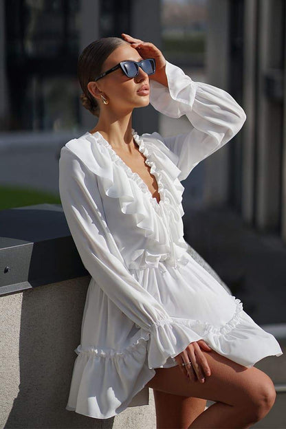 Elegante Midi-Jurk met Rushes