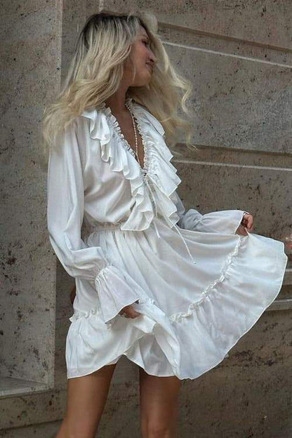 Elegante Midi-Jurk met Rushes