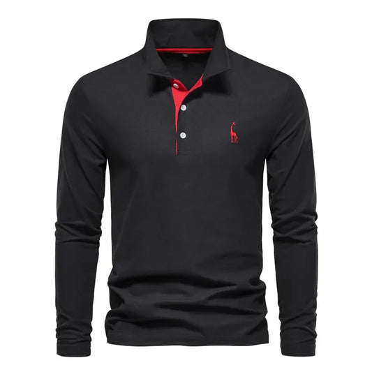 Poloshirt met lange mouwen voor heren